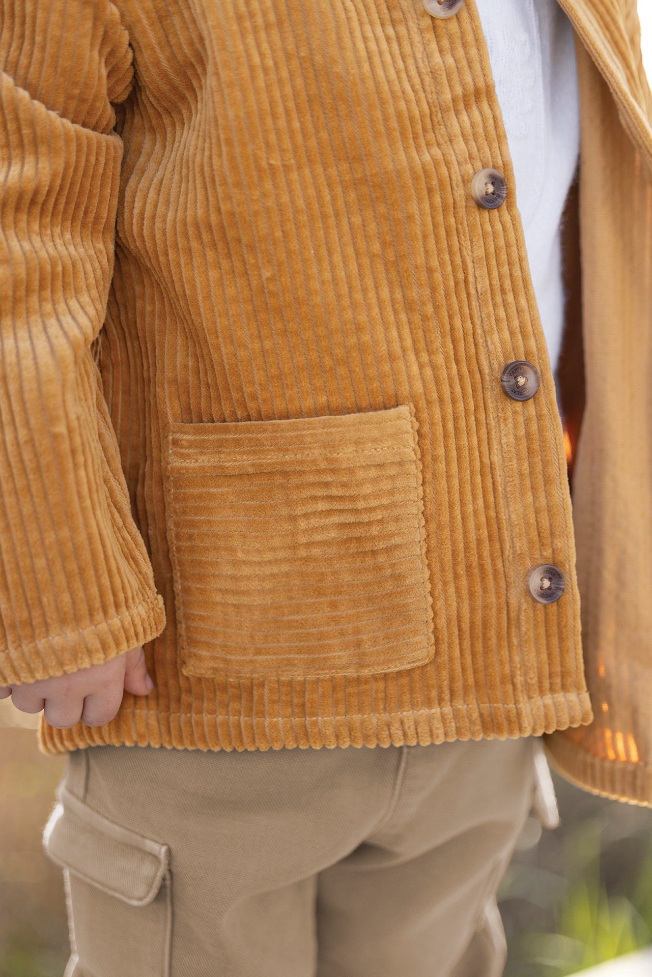 Overshirt - Velours mosterd