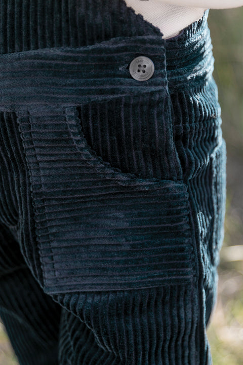 Salopette - Marine velours côtelé - Image principale