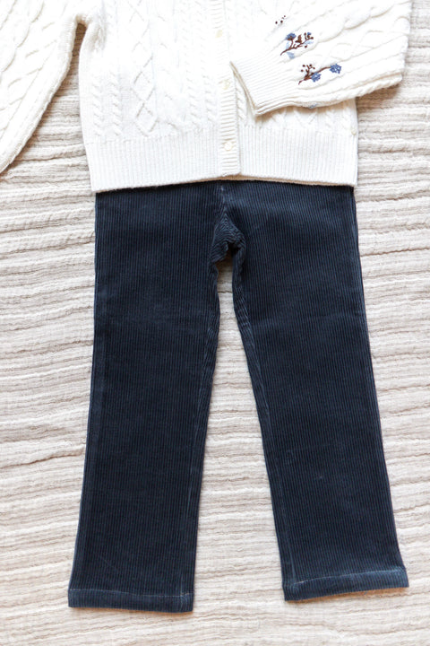 Pantalon - Bleu velours côtelé - Image principale