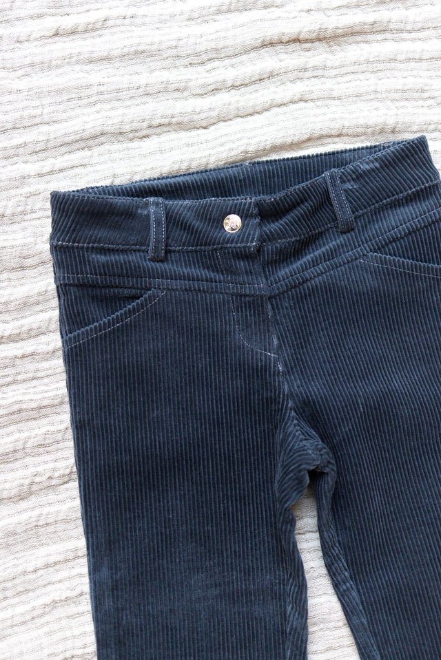 Pantalon - Bleu velours côtelé - Image principale