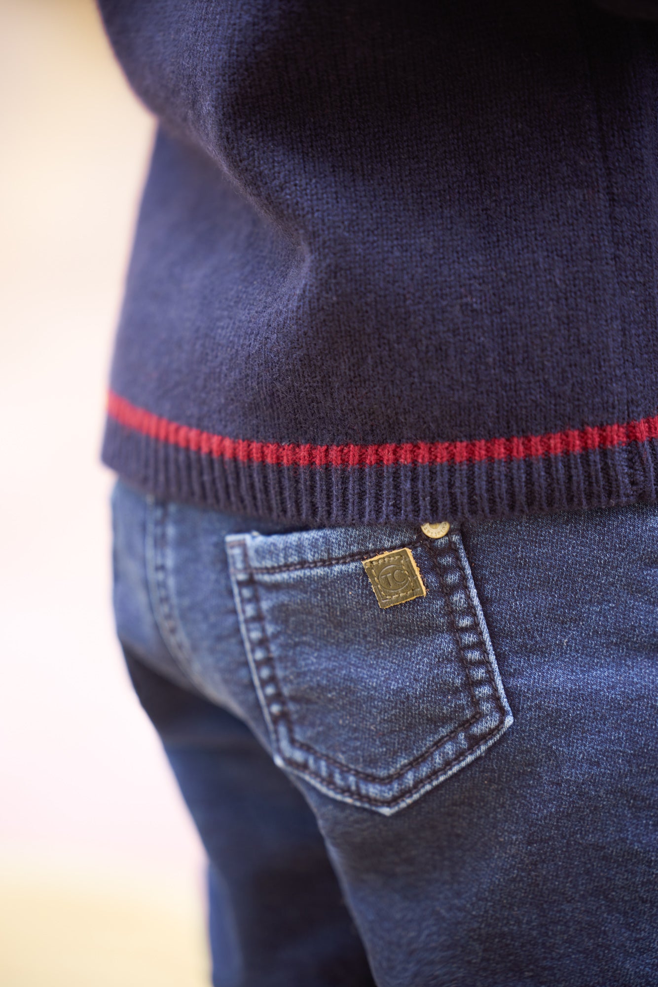 Jeans – Gerader Baumwolldenim Blau