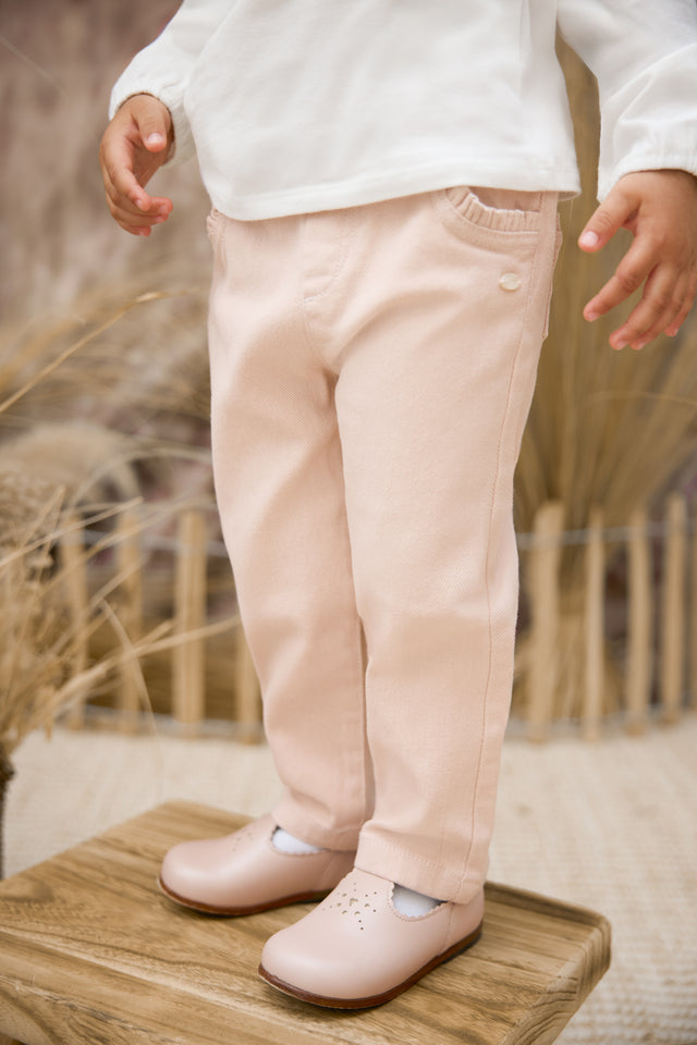 Jeans - Blassrosa mit Rüschentasche - Image principale