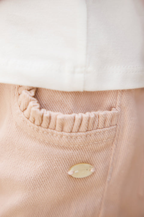 Jeans - Blassrosa mit Rüschentasche - Image principale
