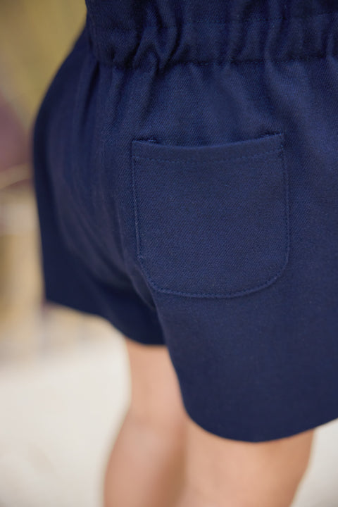 Salopette courte - Marine nœud - Image principale