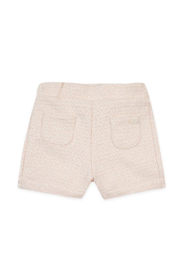 Kurze Hose - Blassrosa Tweed - Image principale