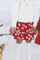 Jupe - Rouge fleurie