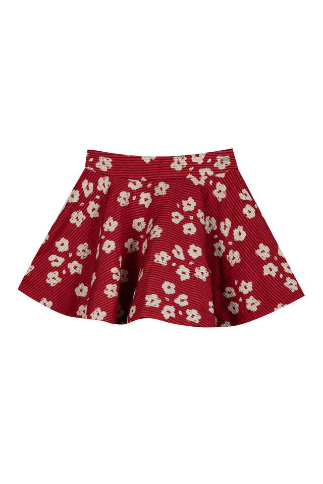 Jupe - Rouge fleurie - Image principale
