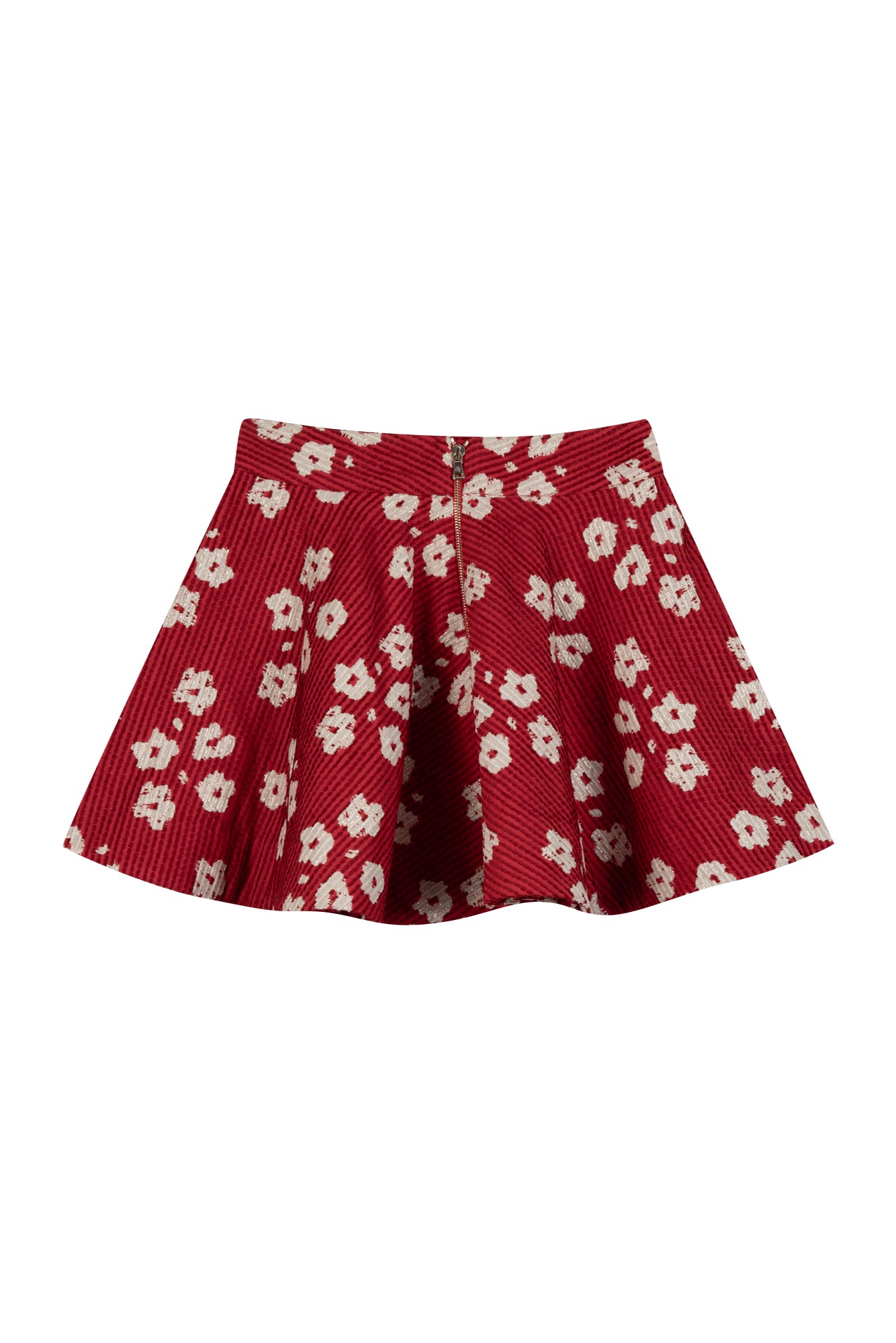 Jupe - Rouge fleurie