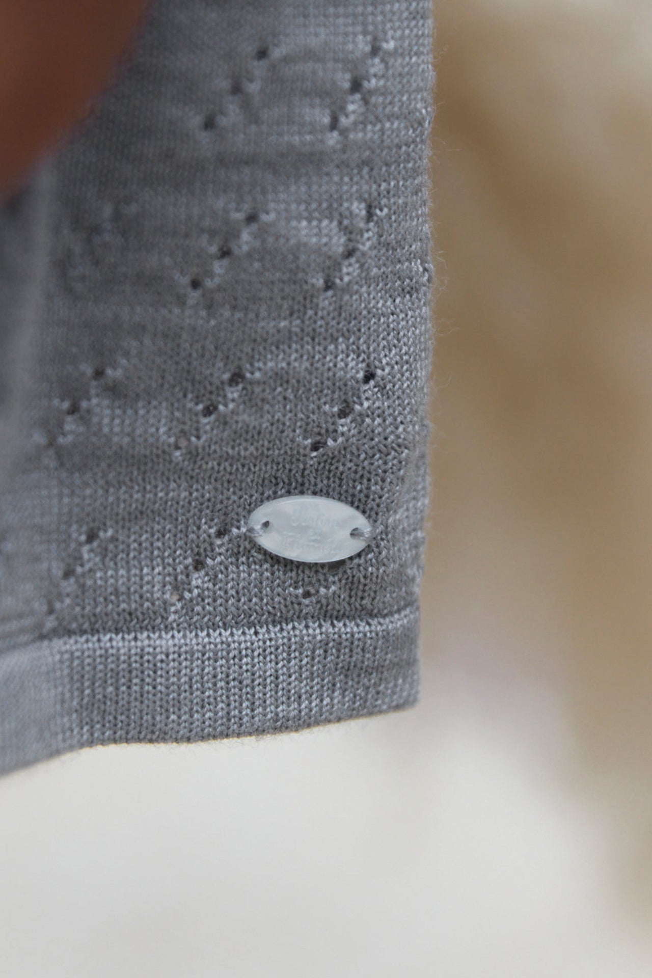 Robe - Gris chiné col volanté