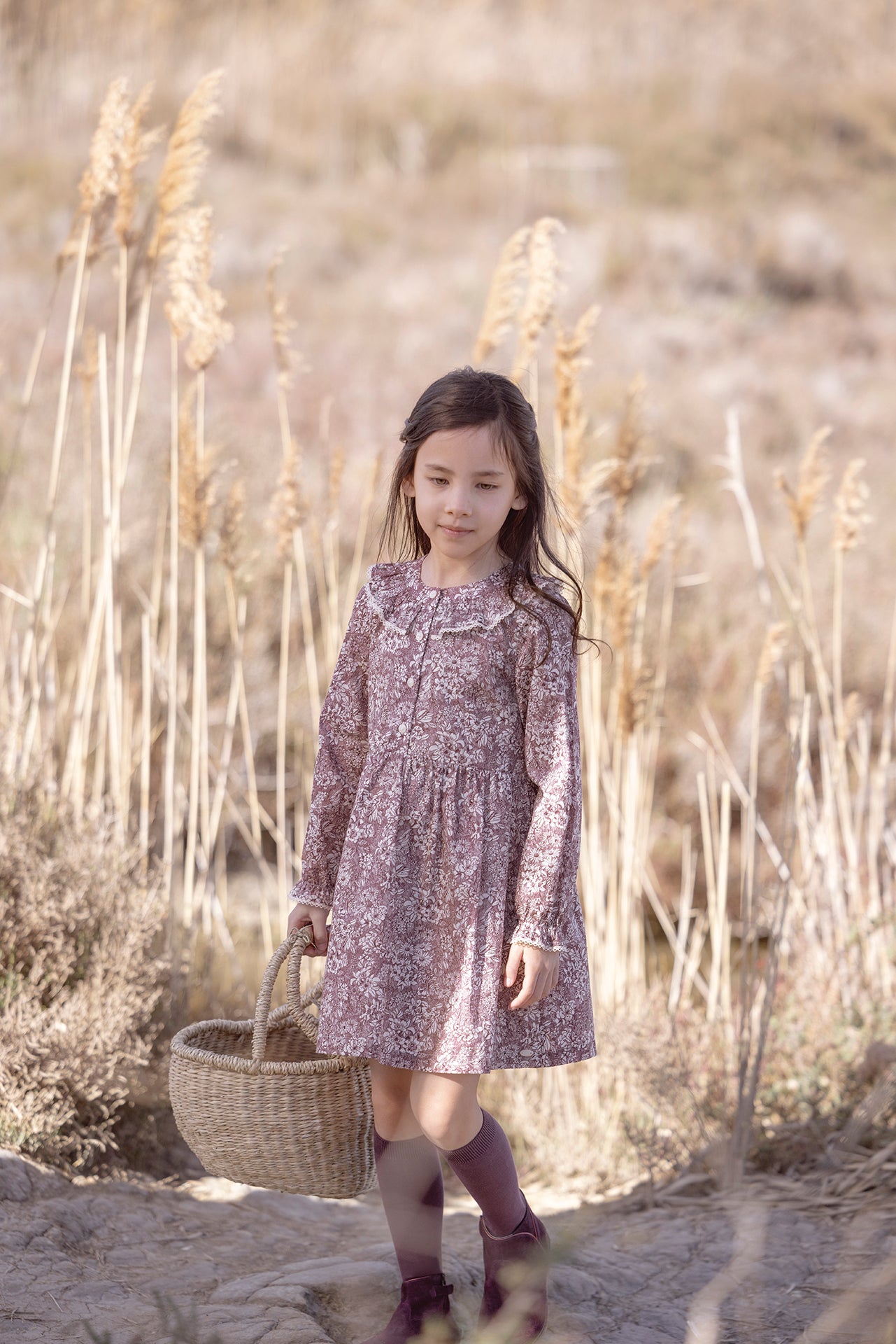 Kleid - Stoff Liberty Aubergine