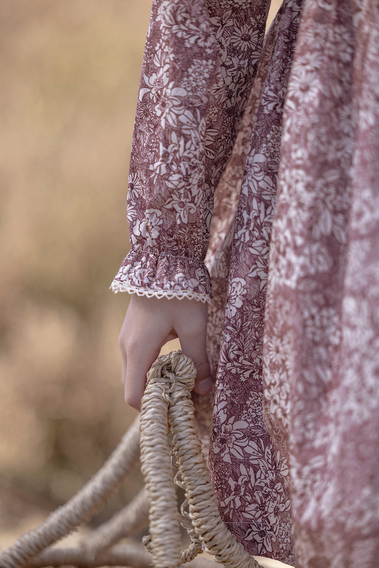 Kleid - Stoff Liberty Aubergine