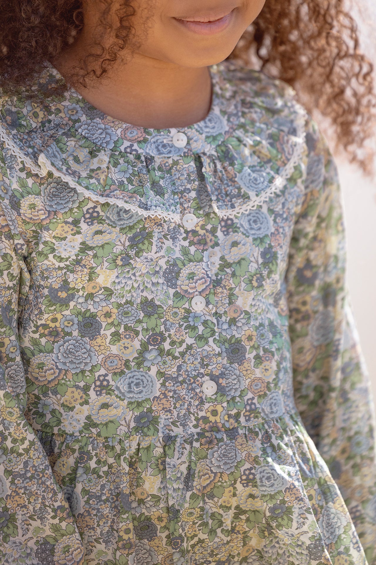 Jurk - stof Liberty Groen Celadon