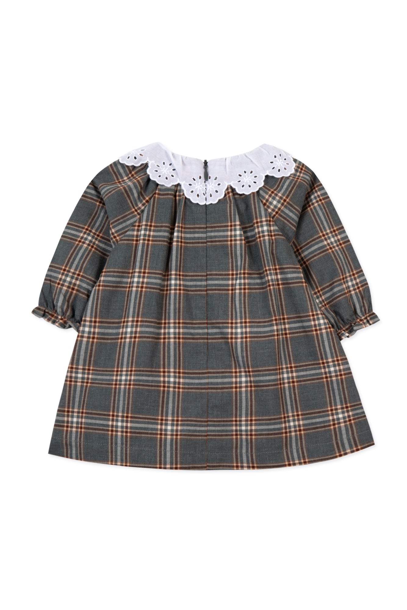 Robe - Gris foncé à carreaux