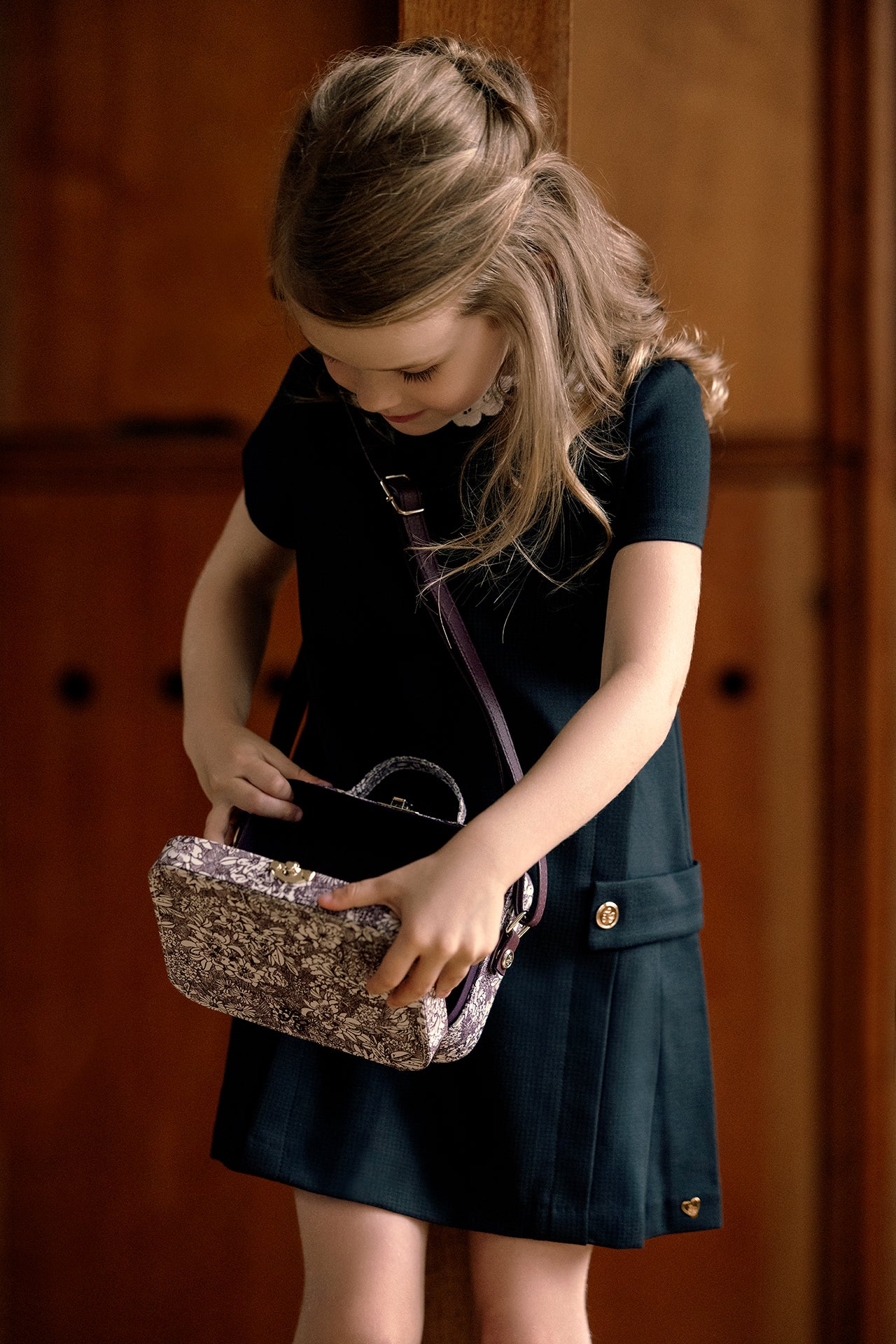 Jurk - Navy Halsband Veter