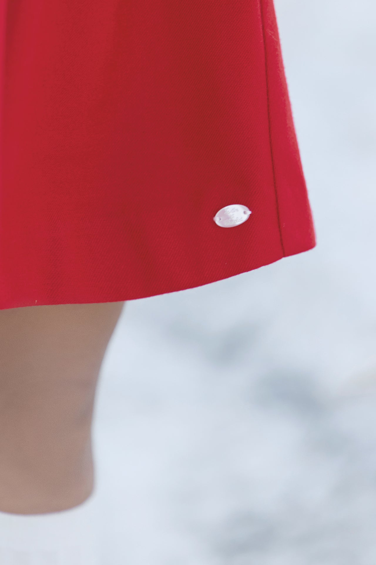 Vestido - Rojo delantal Bordado