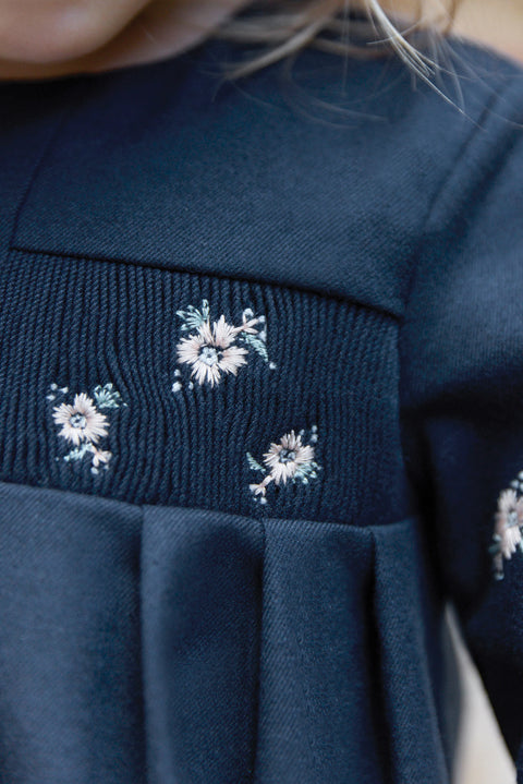 Robe - Marine smock brodé - Image principale