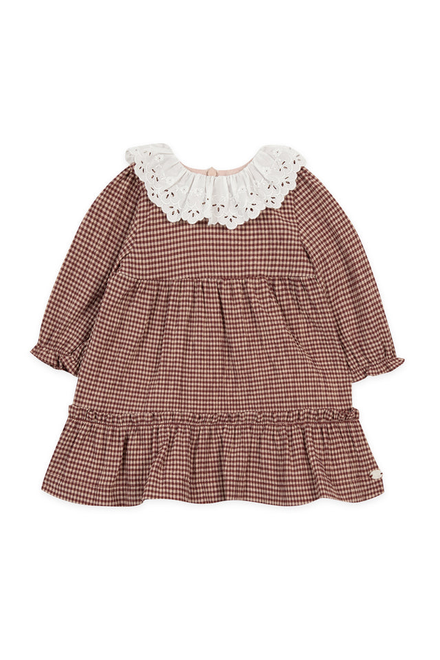 Kleid - Kariertes Rot - Image principale
