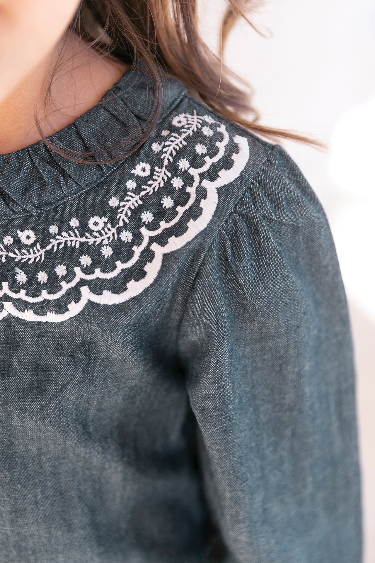 Vestito - Jeans Ricamo Inglese