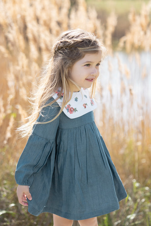 Kleid - Blau Denim - Image principale