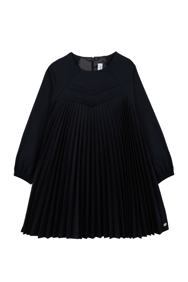 Kleid - Marineblau plissiert - Image principale