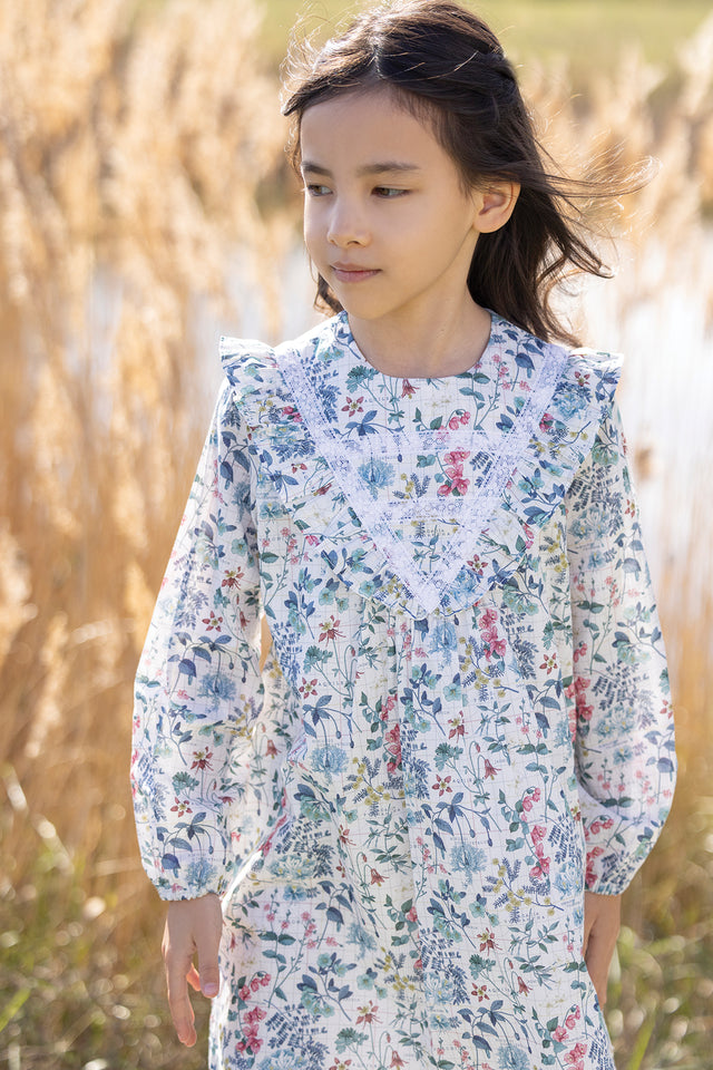 Robe - Ecru tissu liberty - Image principale