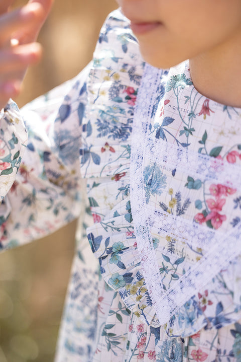 Robe - Ecru tissu liberty - Image principale