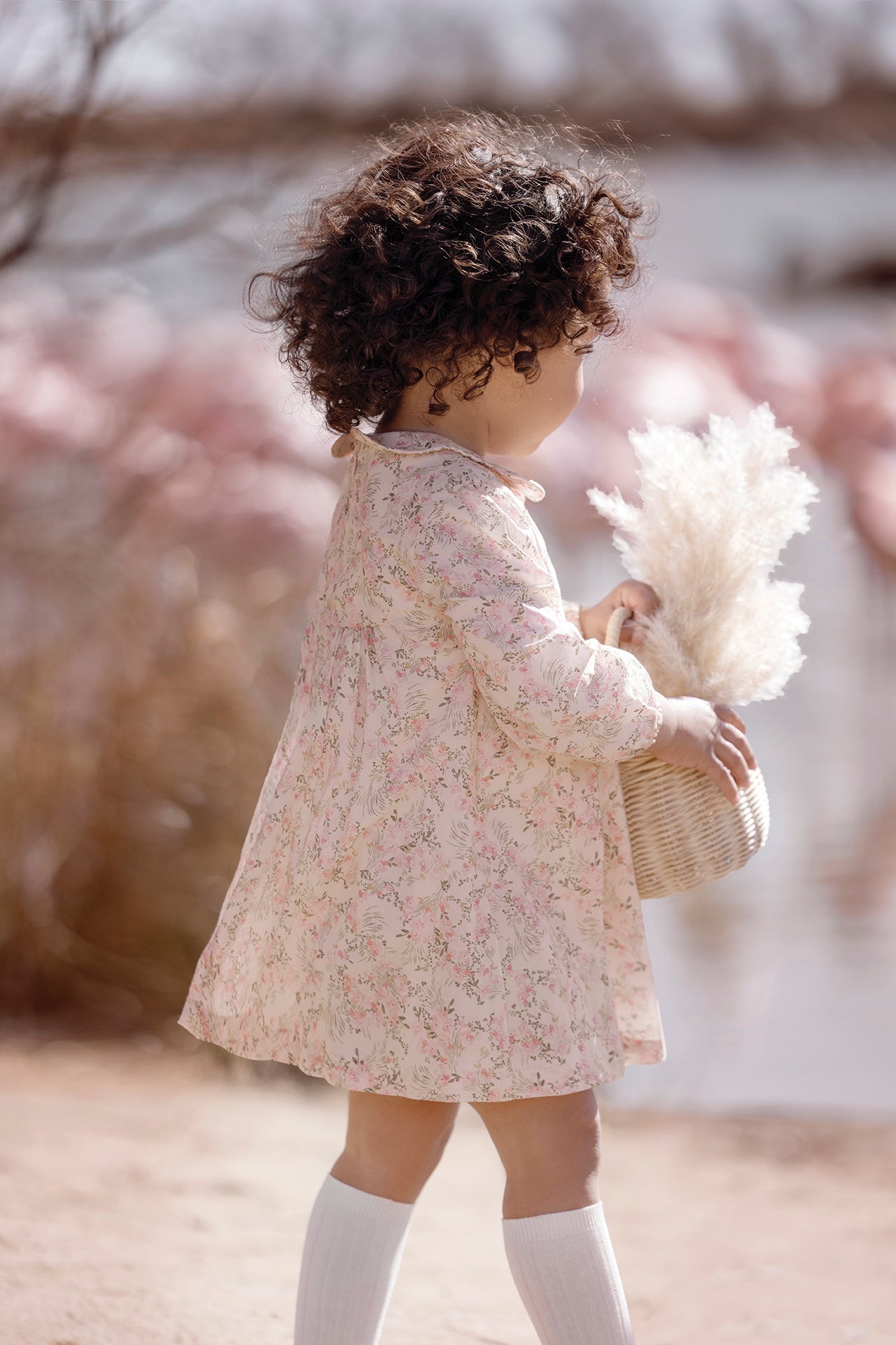 Robe - Kaki imprimé fleuri