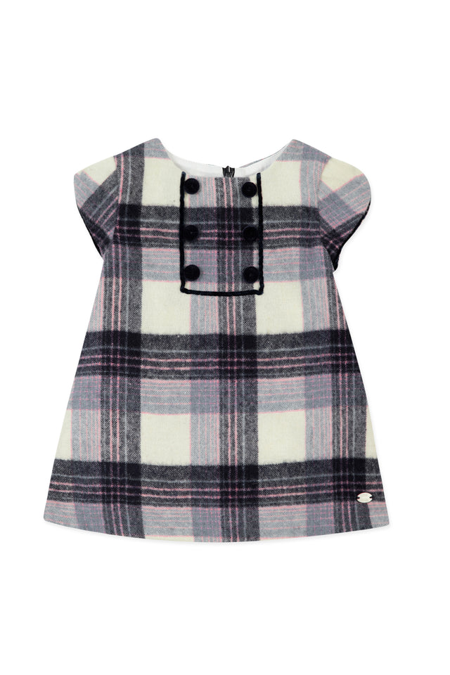 Kleid - Blau Tartan Flanell - Image principale