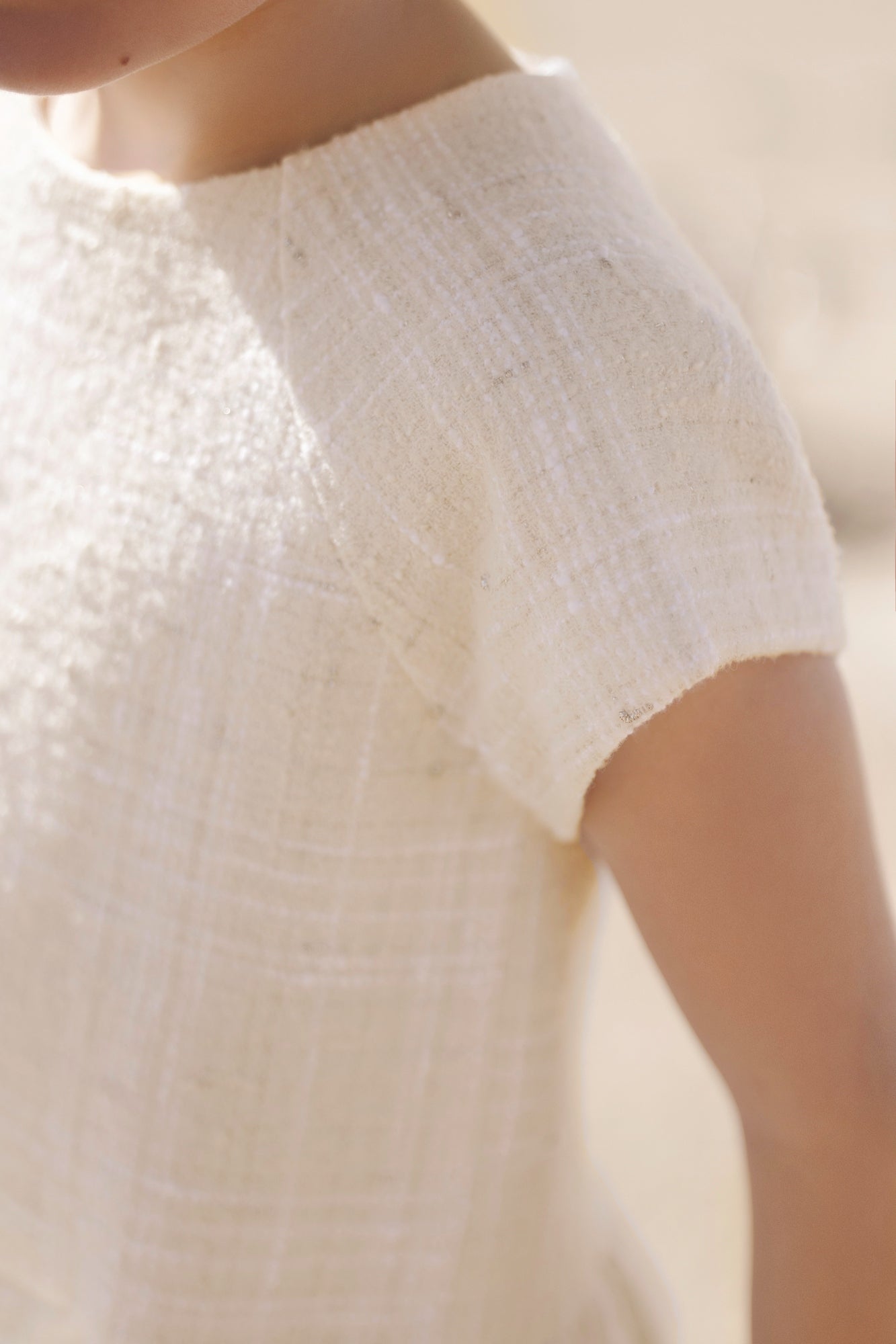 Vestido - Marfil alambre de metal