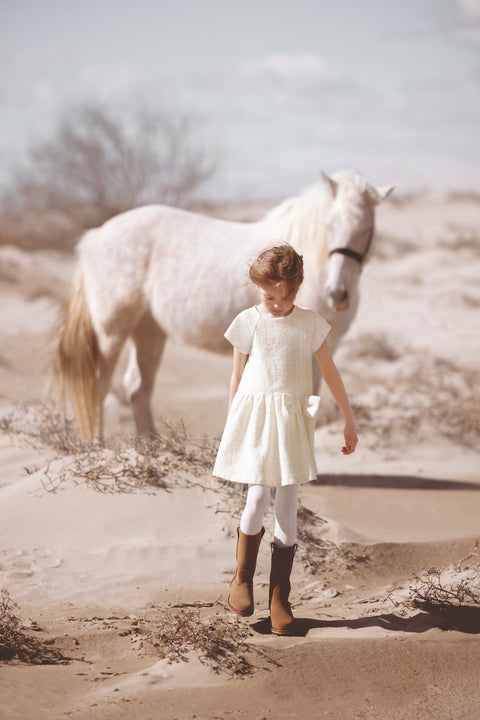 Robe - Ecru fil metalisé - Image principale