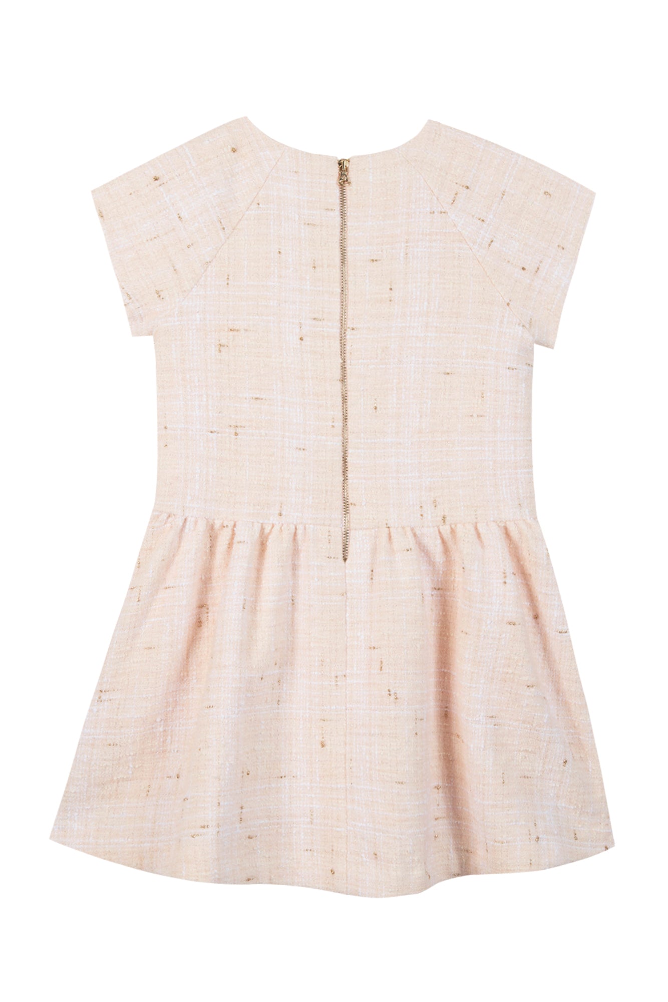 Kleid - Blassrosa Metalldraht
