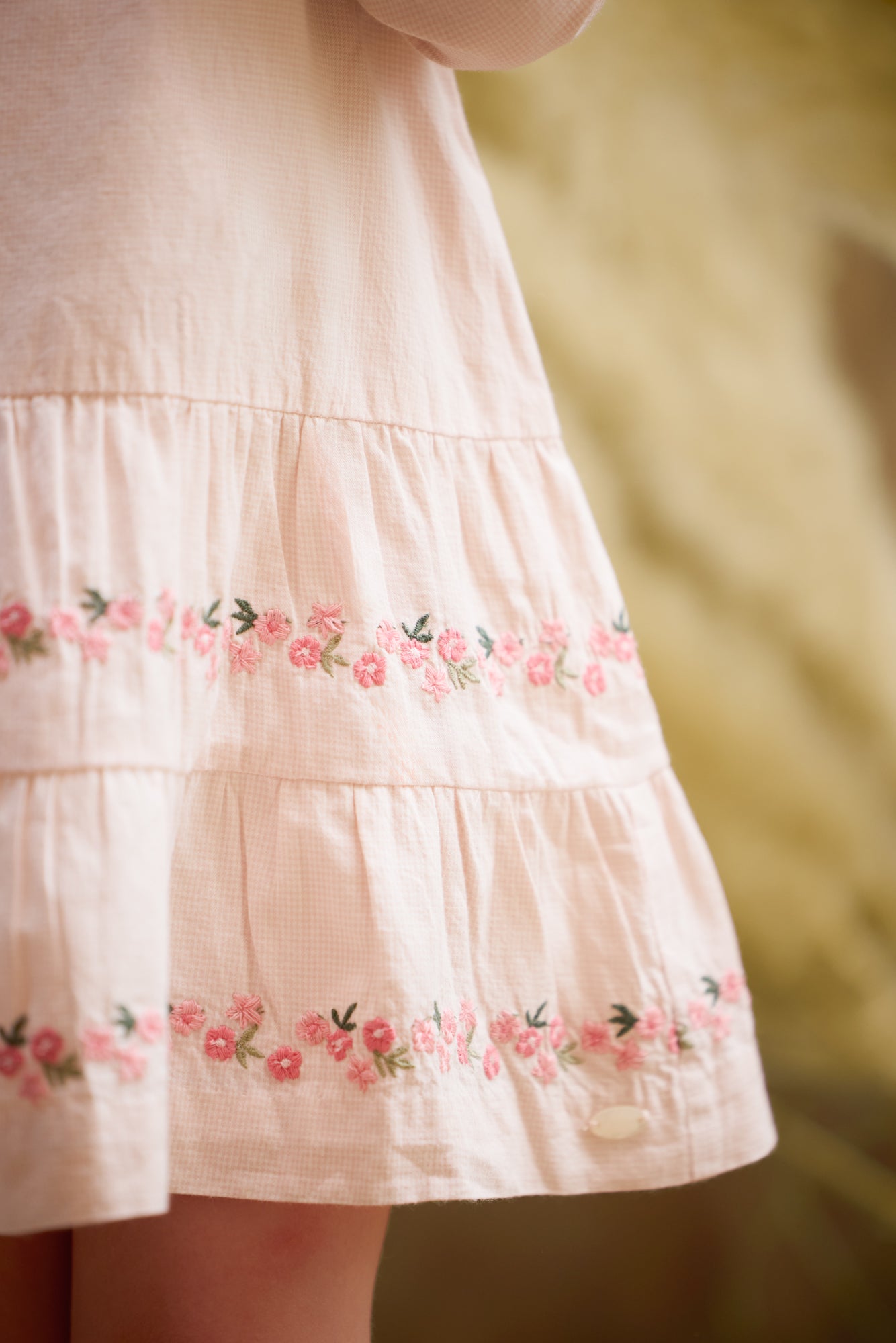 Robe - Rose pâle vichy