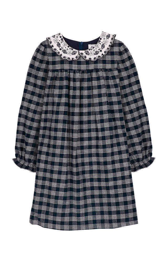 Jurk - Navy met ruiten - Image principale