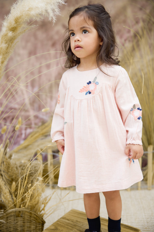 Robe - Rose imprimé fleuri - Image principale