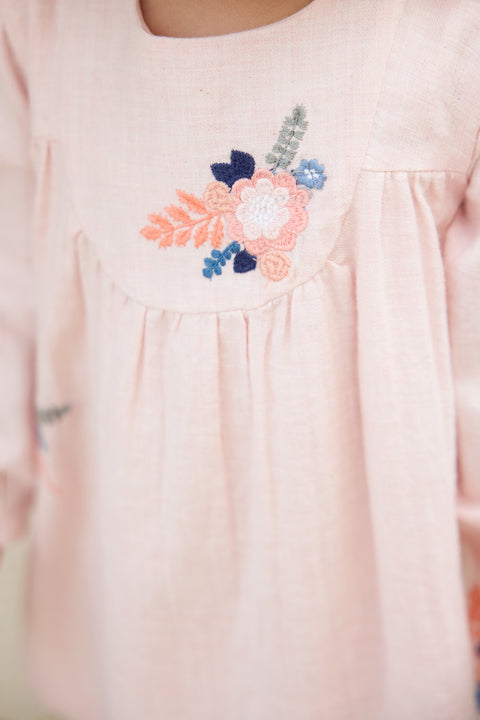 Robe - Rose imprimé fleuri - Image principale