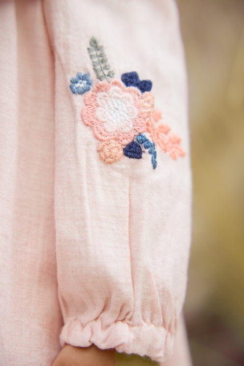 Robe - Rose imprimé fleuri - Image principale