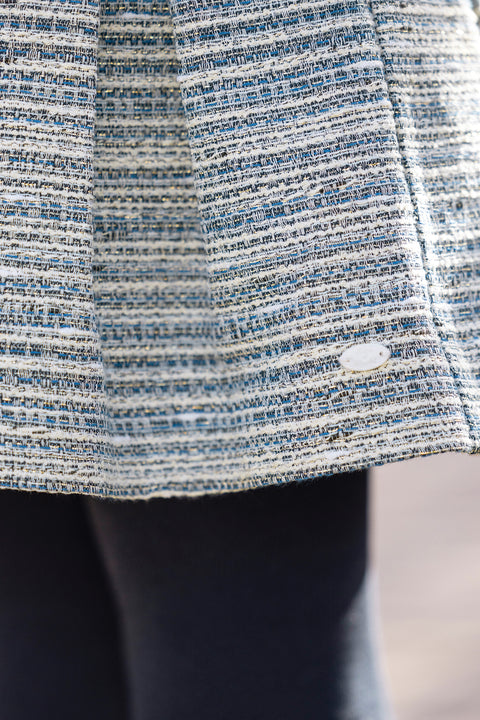 Robe - Jacquard marine et écru - Image principale