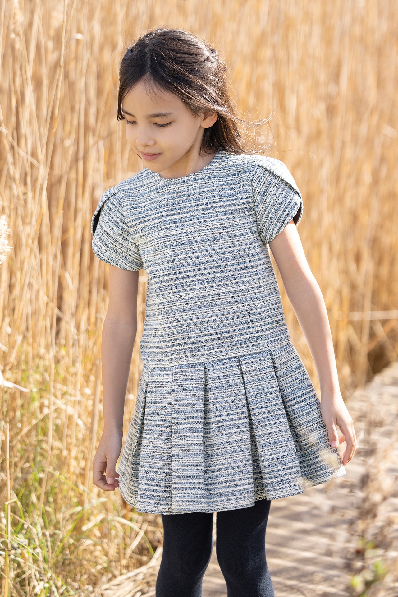 Vestido - Jacquard Marina y ECRU