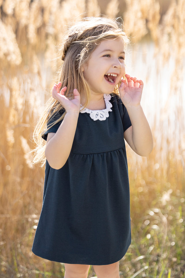 Robe - Marine Dentelle - Image principale