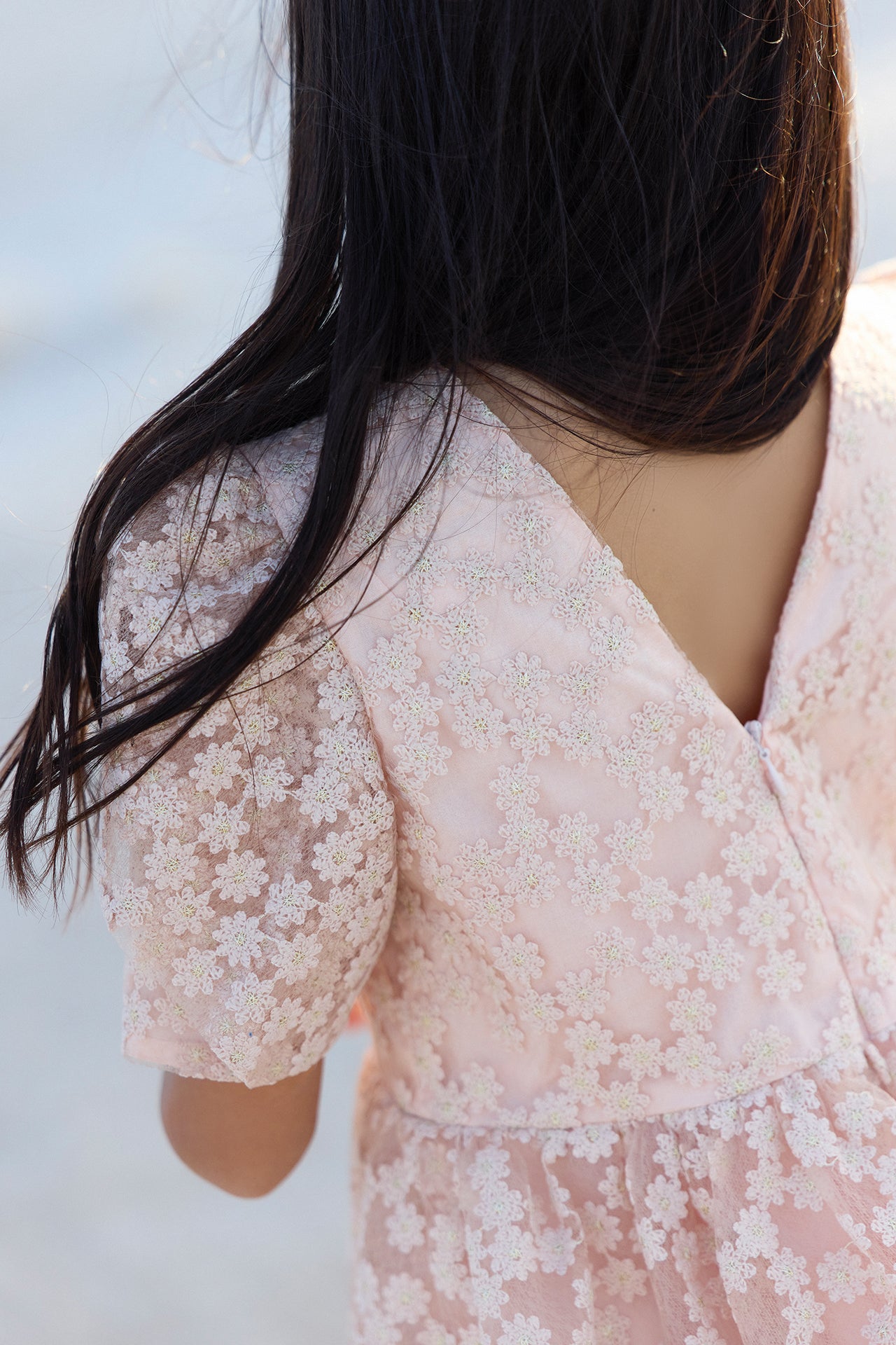 Vestito - Rosa pallido stampa margherita