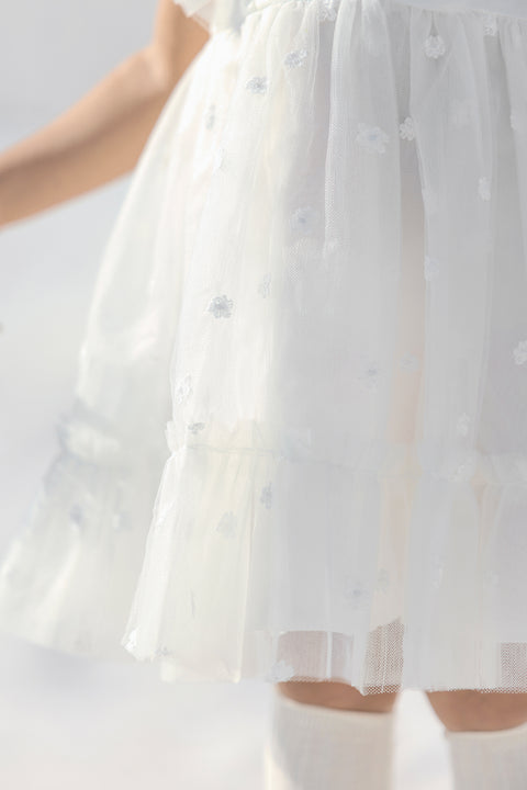 Robe - Tulle Fleurs Nacrées - Image principale