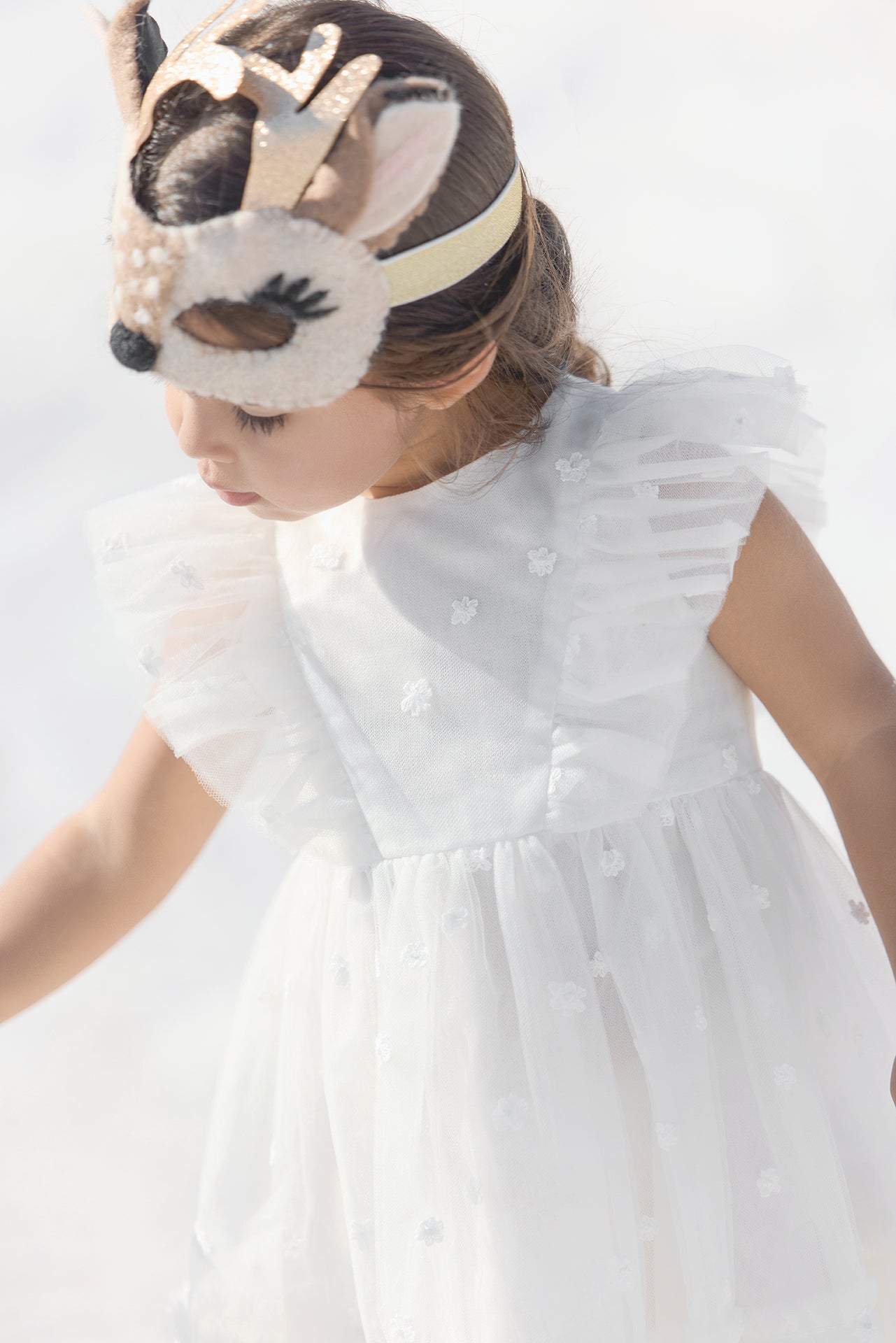 Jurk - Tule Pearly Flowers