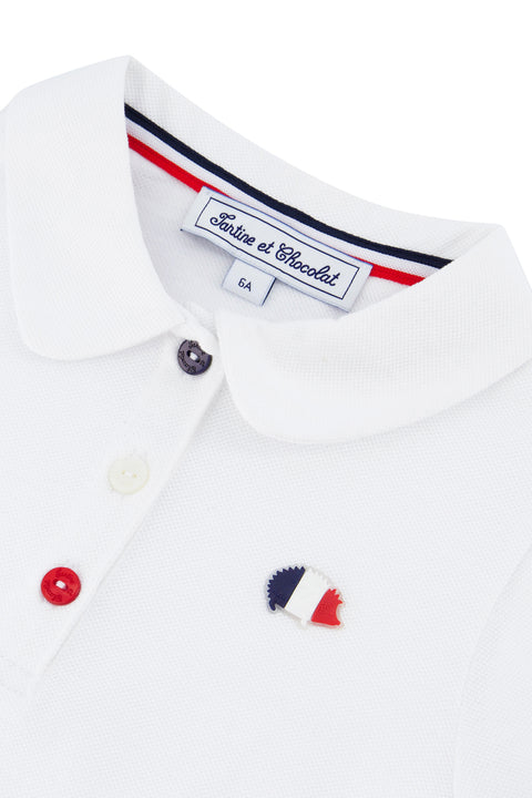 Robe - Polo blanc éponge - Image principale