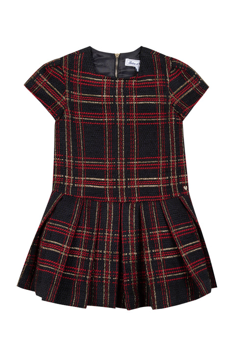 Robe - Marine jacquard lurex doré - Image principale