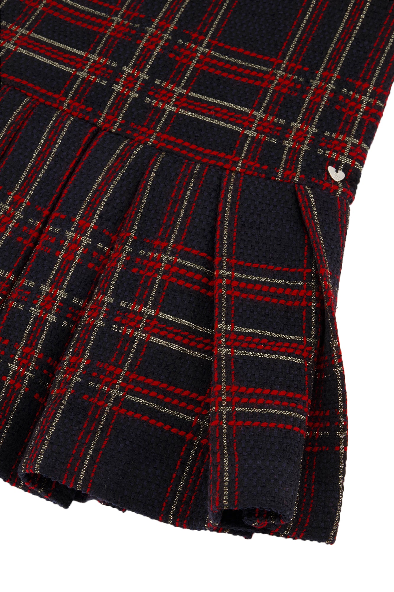 Jurk - Navy jacquard Lurex Gouden