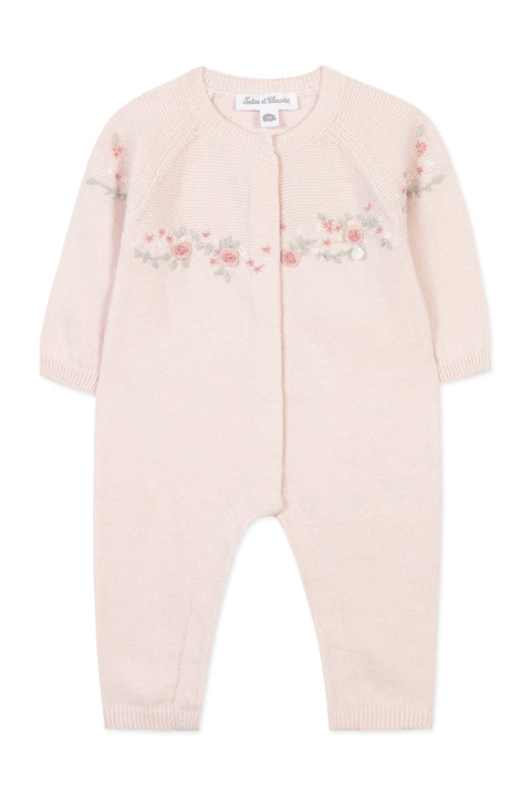 Combinaison longue - Rose pâle broderie - Image principale