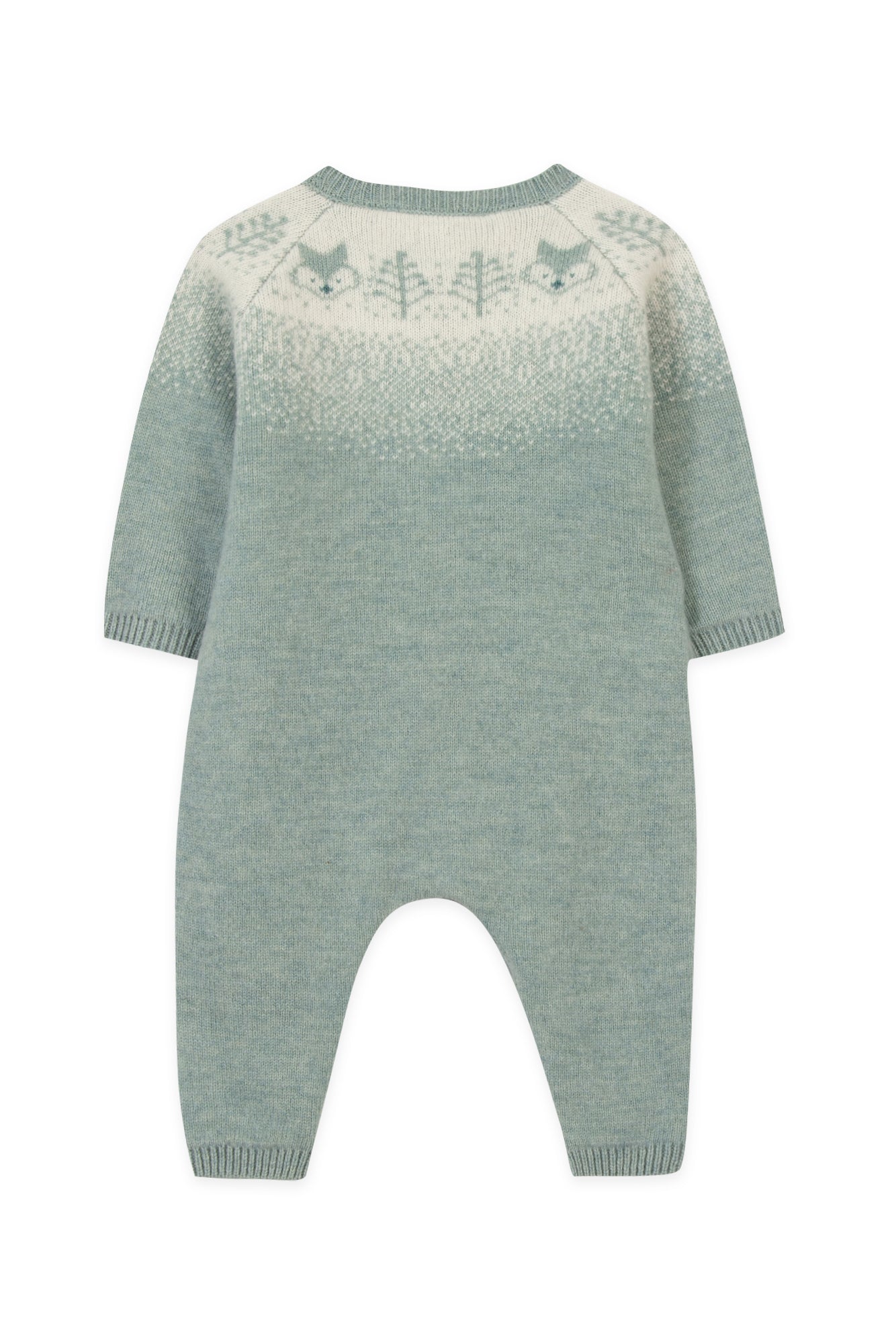 Combinaison longue - Vert motif jacquard