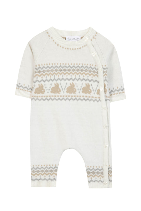 Langer Overall - Ecru jacquard - Image principale