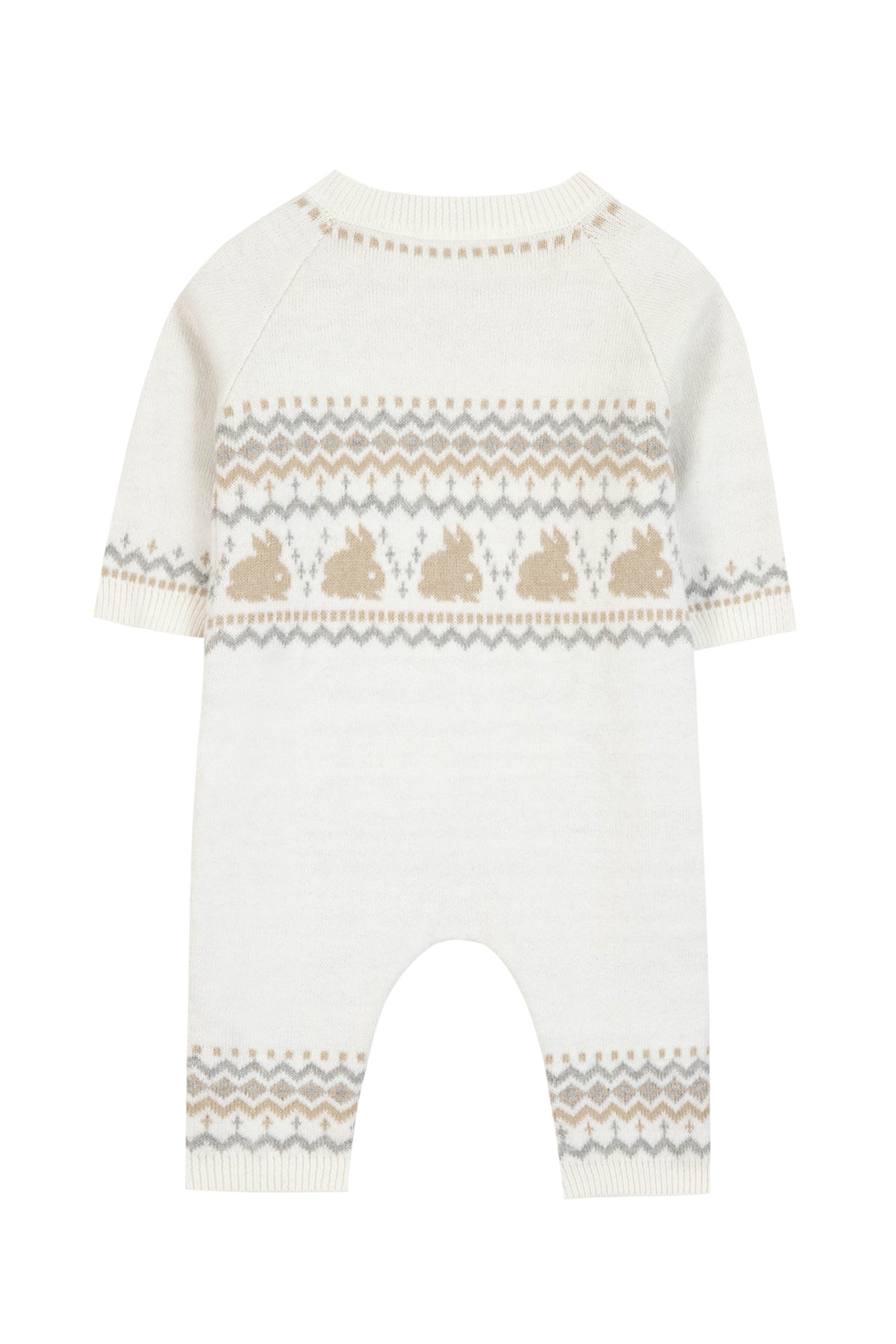 Lange jumpsuit - Ecru jacquard