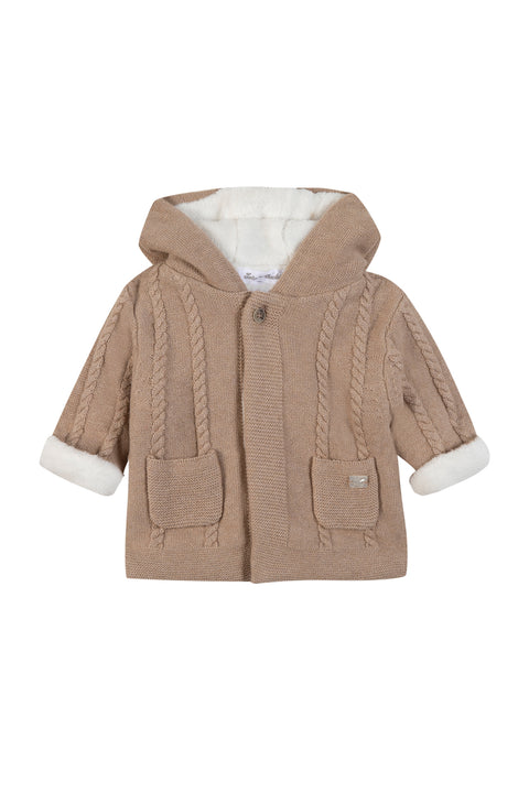 Manteau - Beige chiné fourré - Image principale